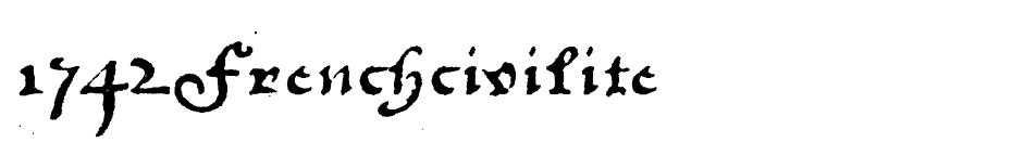 1742 Frenchcivilite font