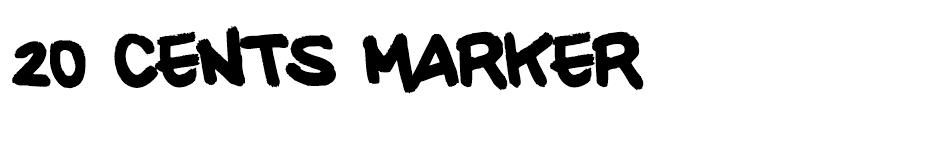 20 Cents Marker font