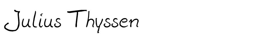 Julius Thyssen  font