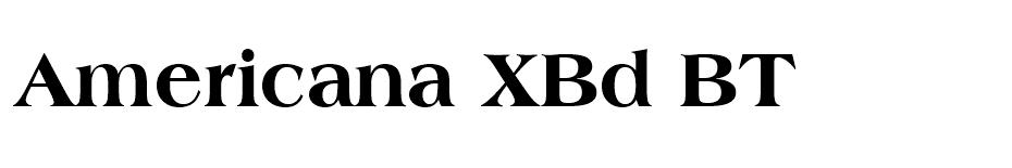 Americana XBd BT font