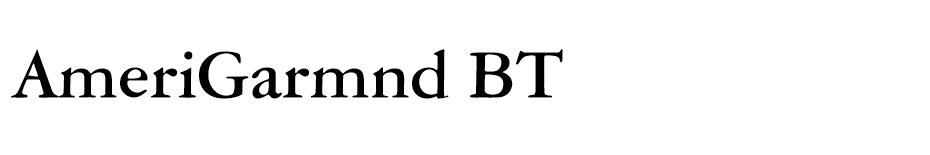 AmeriGarmnd BT font