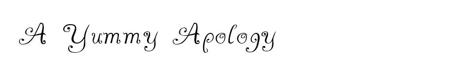 A Yummy Apology font