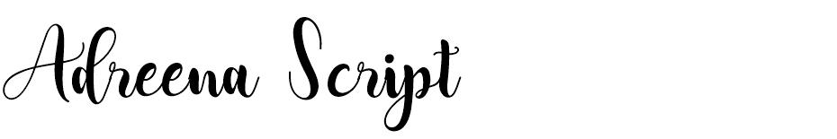 Adreena Script font
