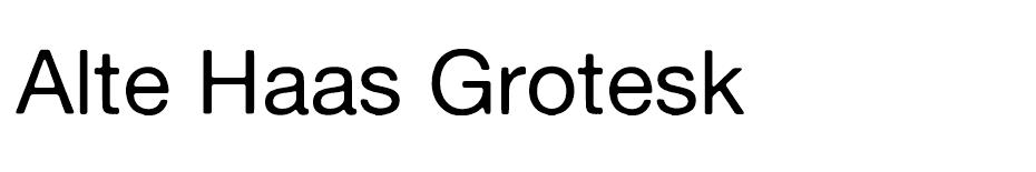 AlteHaasGroteskRegular font