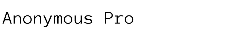 Anonymous Pro  font