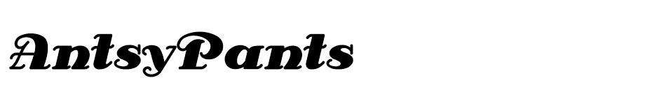 AntsyPants font