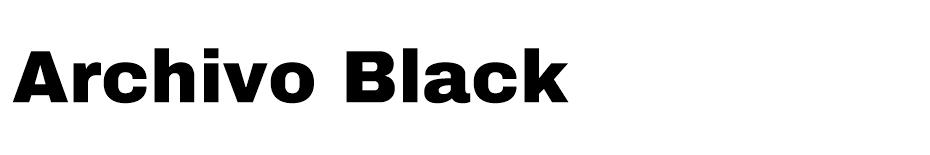 Archivo Black  font