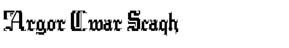 Argor Cwar Scaqh font