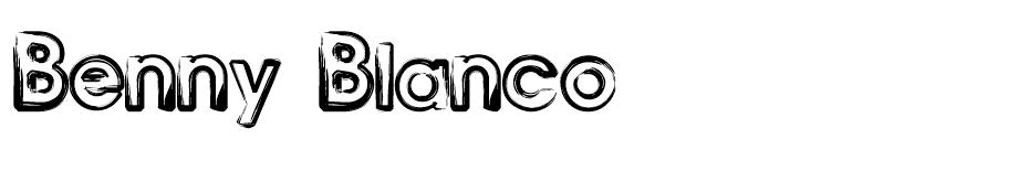 Benny Blanco font