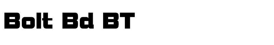 Bolt Bd BT font