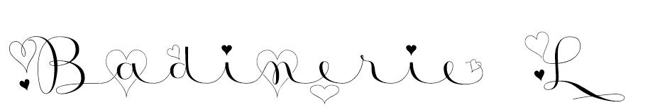 Badinerie Love font