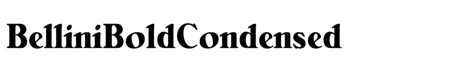 BelliniBoldCondensed font