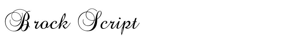 BrockScript font