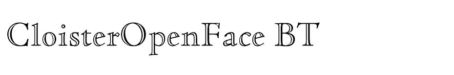 CloisterOpenFace BT font