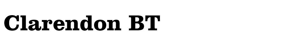 Clarendon BT font