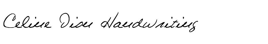 Celine Dion Handwriting font