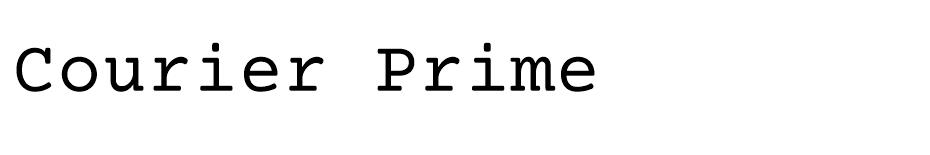 Courier Prime  font