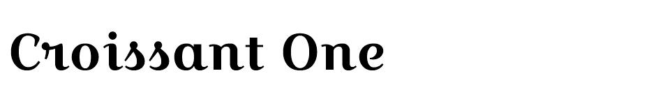 Croissant One Font font