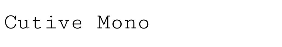 Cutive Mono font