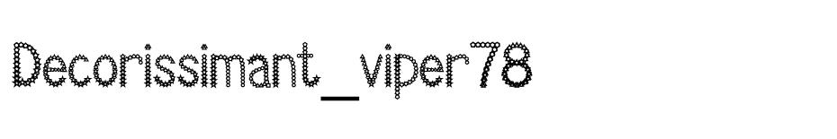 Decorissimant Viper 78 font