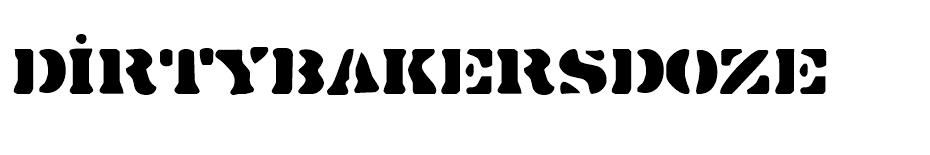 DirtyBakersDozen font