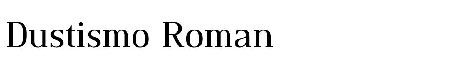 Dustismo Roman  font