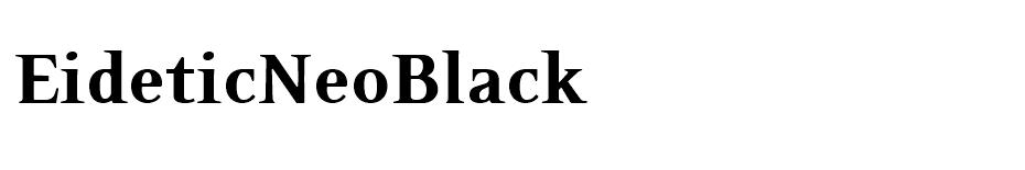 EideticNeoBlack font