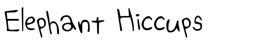 Elephant Hiccups Font font