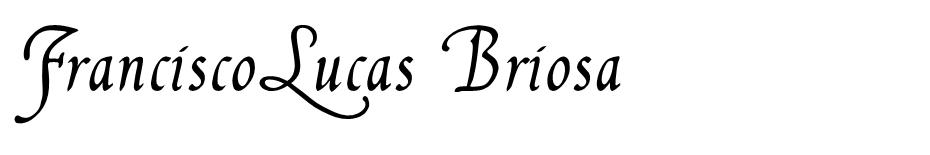 FranciscoLucas Briosa font