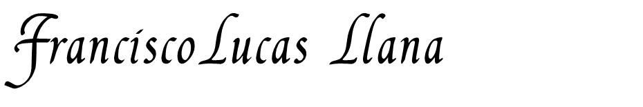 FranciscoLucas Llana font