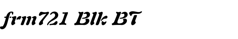 Freefrm721 Blk BT font