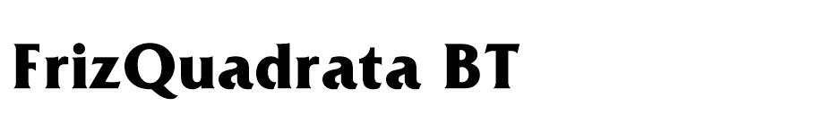 FrizQuadrata BT font