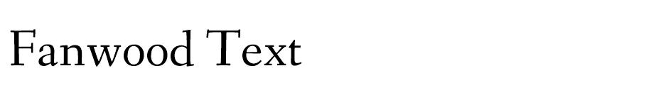 Fanwood Text font