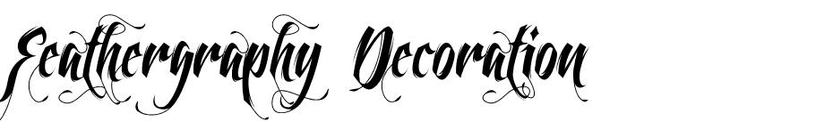 Feathergraphy Decoration  font