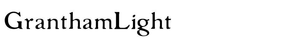 GranthamLight font