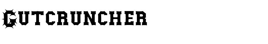 Gutcruncher font