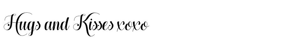 Hugs and Kisses xoxo font