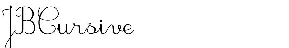 JB Cursive font