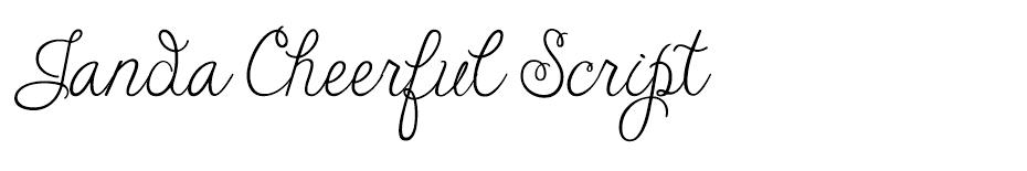 Janda Cheerful Script Font font