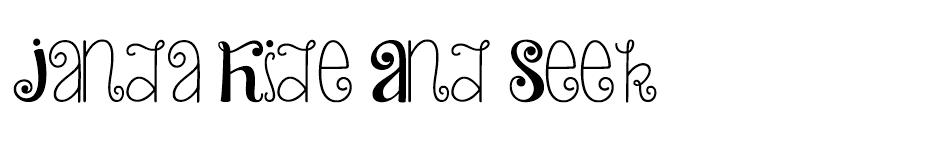 Janda Hide And Seek Font font