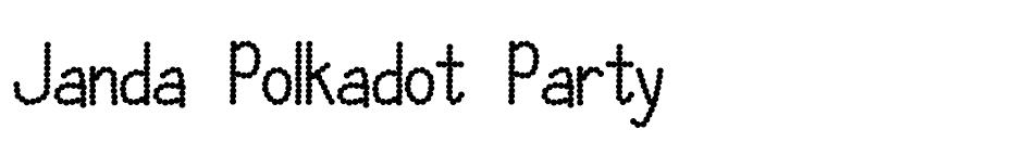 Janda Polkadot font