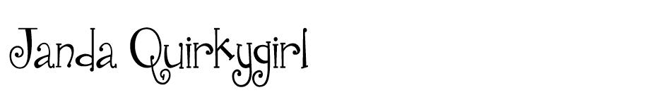 Janda Quirkygirl font