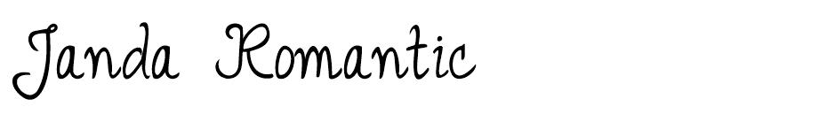 Janda Romantic font