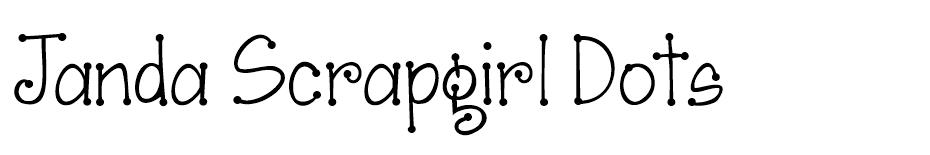 Janda Scrapgirl Dots font