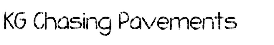 KG Chasing Pavements Font font