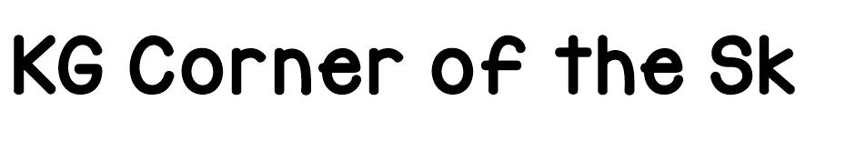 KG Corner of the Sky font