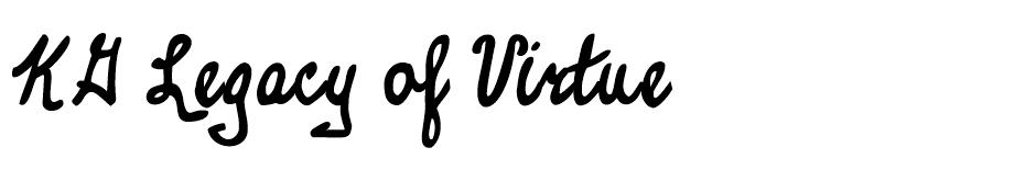 KG Legacy of Virtue Font font