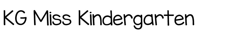 KG Miss Kindergarten font