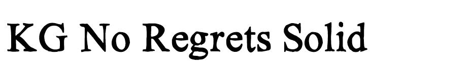 KG No Regrets font