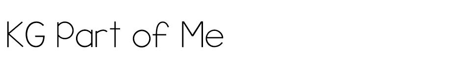 KG Part of Me Font font